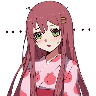 Стикер Угрюмая-тян 4 @Nyasticks - 0