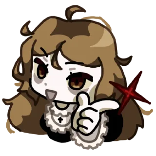 Стикер Мори гягра😼 - 11