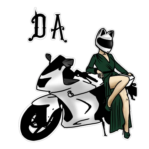 Стикер Motocat - 1