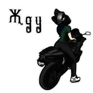Стикер Motocat @stickersb2b - 6