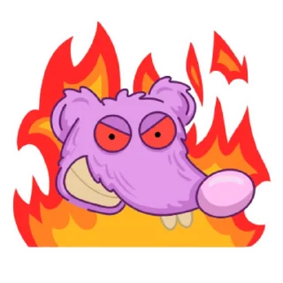 Стикер Мыша FLUFFY (@irina_fluffy) - 2