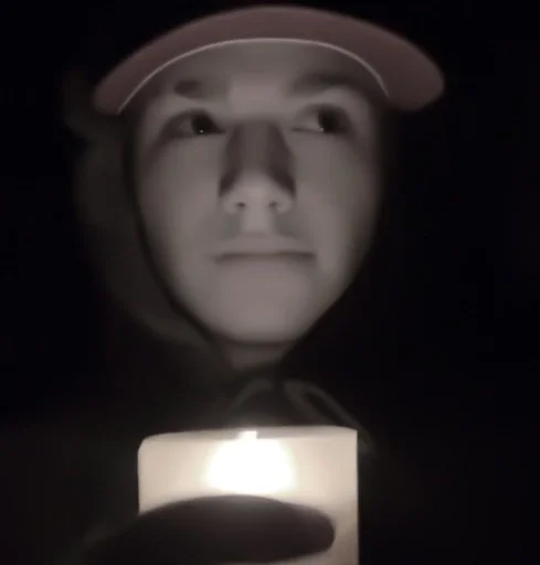 candle human face indoor