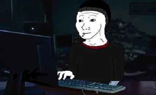 text cartoon computer