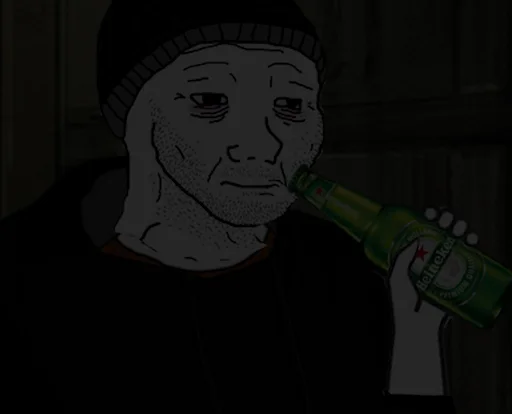 мультфильм человеческое лицо бутылка