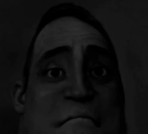 black and white human face portrait