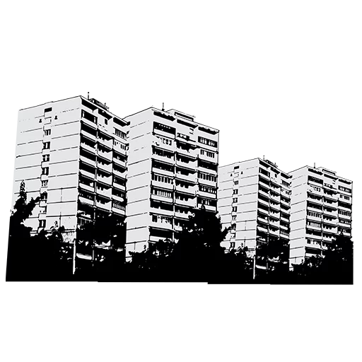 черно-белый на открытом воздухе здание