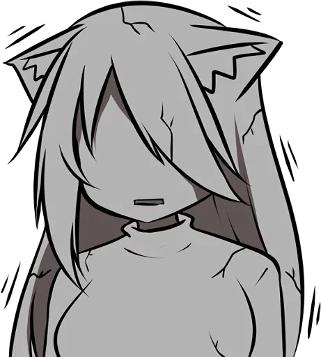 Sticker Muki_Very_Shy_Cat_by_Anime_Stickers_Packbot - 1