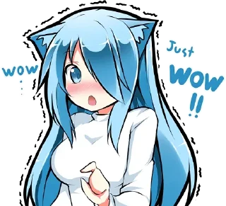 Sticker Muki Shy Cat - @Anime_Stickers_Pack - 7