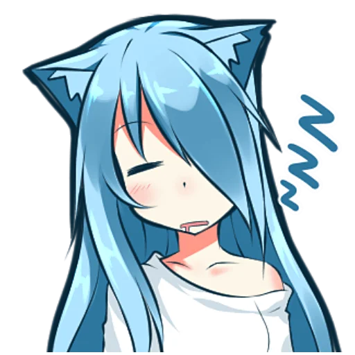 Стикер Мукинэко-тян @nyasticks - 3