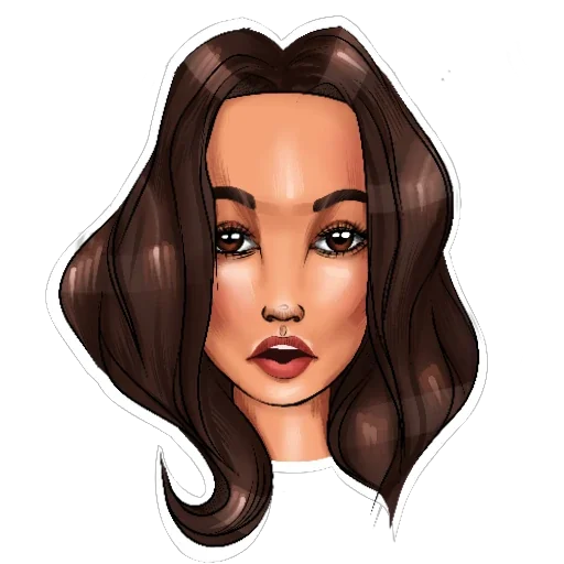 человеческое лицо эскиз женщина