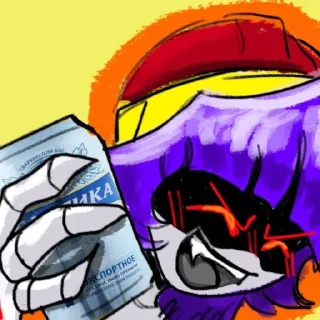 Sticker Пьяные Дроны. Автор ➞ @UnclePoliceman. - 8