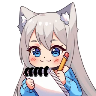 Sticker Кошечка Муся - I Love you! - 5