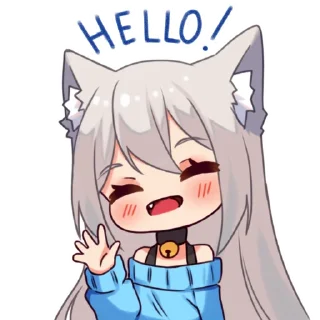 Sticker Кошечка Муся - I Love you! - 4