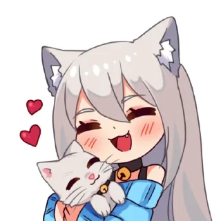 Sticker Кошечка Муся - I Love you! - 9