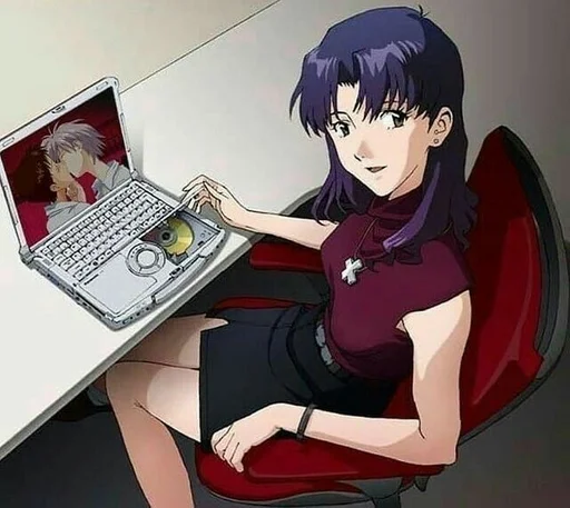 anime cartoon computer