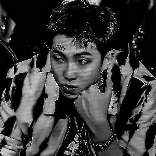 human face black and white person