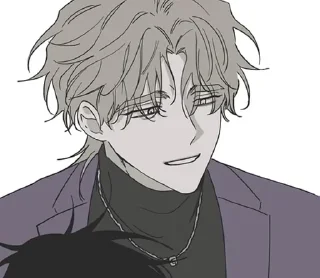 Стикер Ночь у берега @manhwaspp - 7