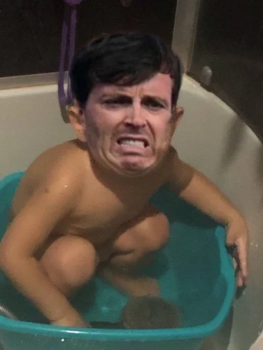 человеческое лицо Человек купание