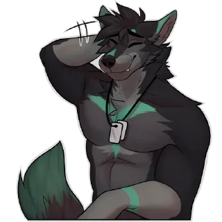 Sticker Nate the Wolfdog - 7