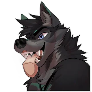 Sticker Nate the Wolfdog - 1
