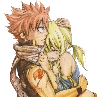 Стикер Natsu+Lucy+Happy @CAT_Bot_00 - 8