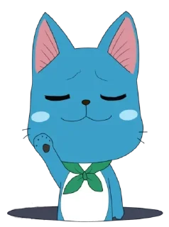 Стикер Natsu+Lucy+Happy @CAT_Bot_00 - 2