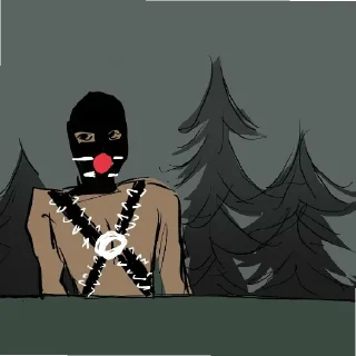 Стикер Негр в пене - 10