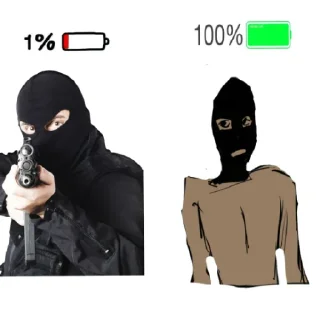 Стикер Негр в пене - 3