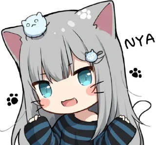 Стикер Neko-UwU [@Otakuzdream] - 1