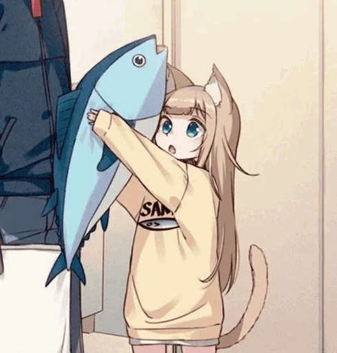 Стикер Osakana neko chan  kinako - 5