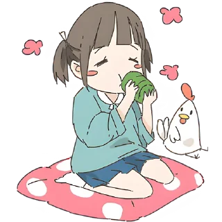 Стикер Немечан и кура @Nyasticks - 11