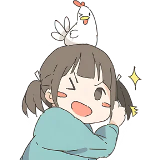 Стикер Немечан и кура @Nyasticks - 1