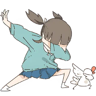 Стикер Немечан и кура @Nyasticks - 2