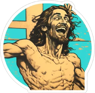 Стикер Neural Jesus Christ - 5