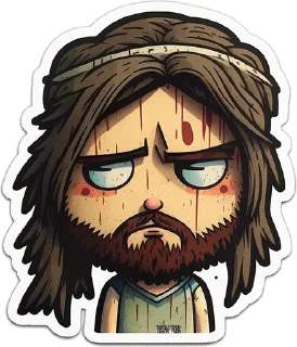 Стикер Neural Jesus Christ - 2