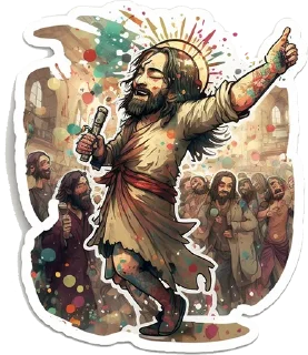 Стикер Neural Jesus Christ - 9