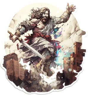 Стикер Neural Jesus Christ - 11