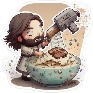 Стикер Neural Jesus Christ - 7