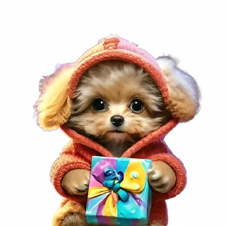 Sticker Новогодний подарок 2 от @cats_Crystal - 0