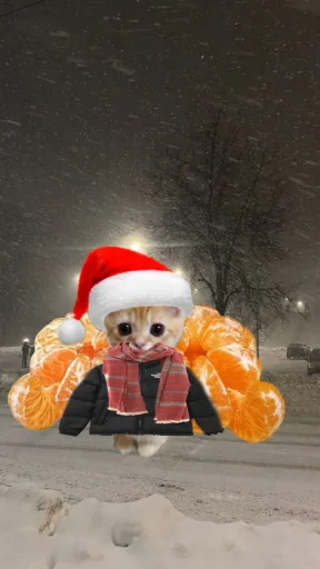 Sticker Newyear_cats_by_MoiStikiBot - 1