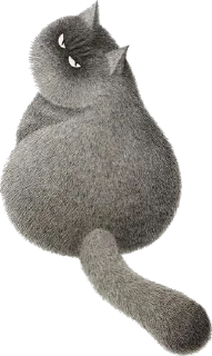 Стикер Night Cat - 9