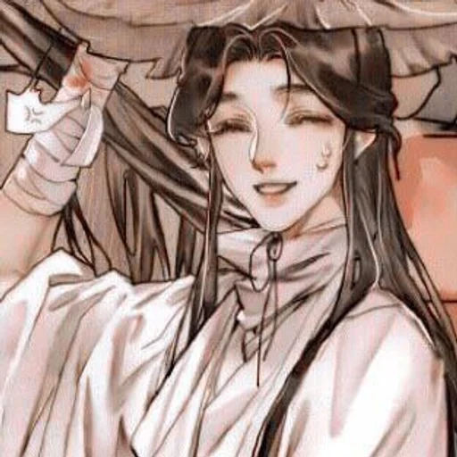 sketch human face anime