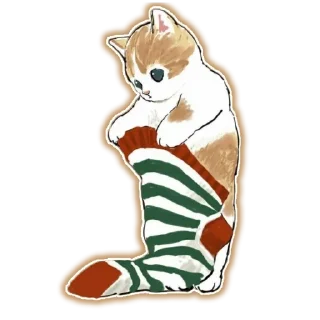 Sticker Новый Год и Котики - 0