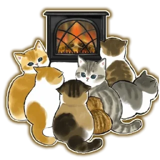 Sticker Новый Год и Котики - 9