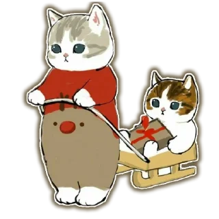 Sticker Новый Год и Котики - 5