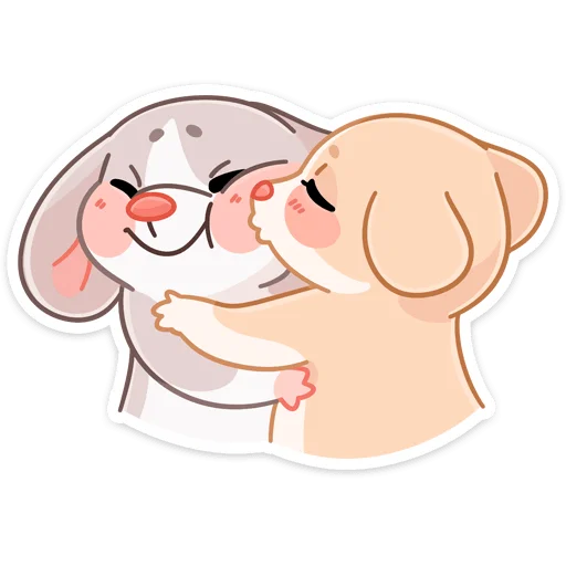 Стикер Обнимышки @nyasticks - 10