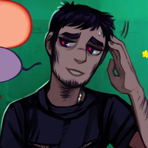 human face illustration anime