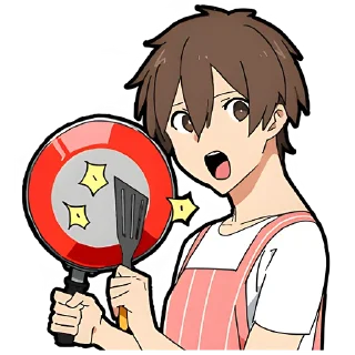 Стикер Окан и повар-кун @Nyasticks - 11