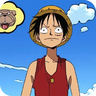 Стикер old Luffy @one_piece_stiker777 @mammylb - 8