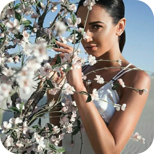 person human face blossom